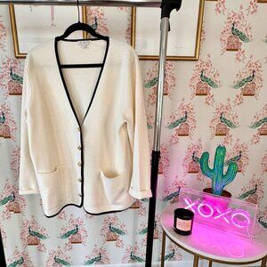 LIKE NEW J. Crew Giselle V-Neck Sweater Blazer sz L